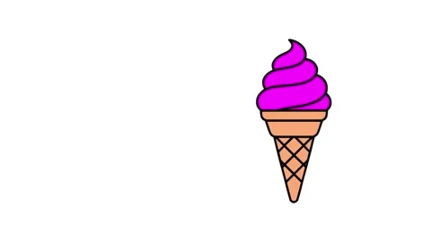 Animation of an ice cream illustration Stock Footage 317080033