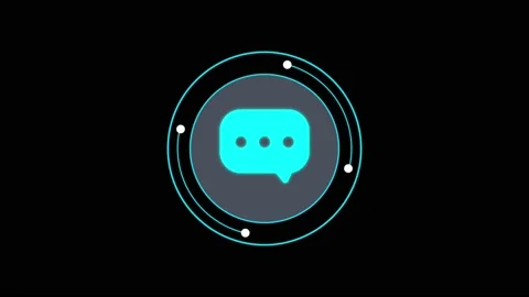 Animation icon HUD isolate on black background. Stock Footage 214567904