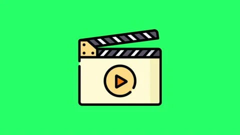 Animation icon video player on green scr... | Stock Video | Pond5