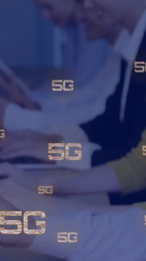 Animation of icons and data processing over diverse business people using Stock Footage 344284650