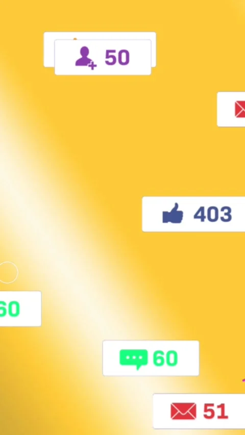 Animation of icons, changing numbers in message boxes over white stripes against Stock Footage 343888121