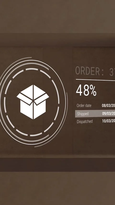 Animation of icons with data processing over open box on black background Stock Footage 343609464