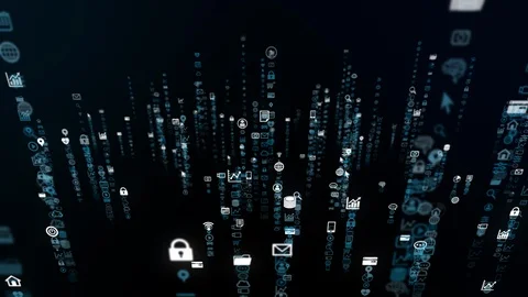 Animation of icons. Mobile apps. IoT (Internet of Things). Stock Footage 127291320