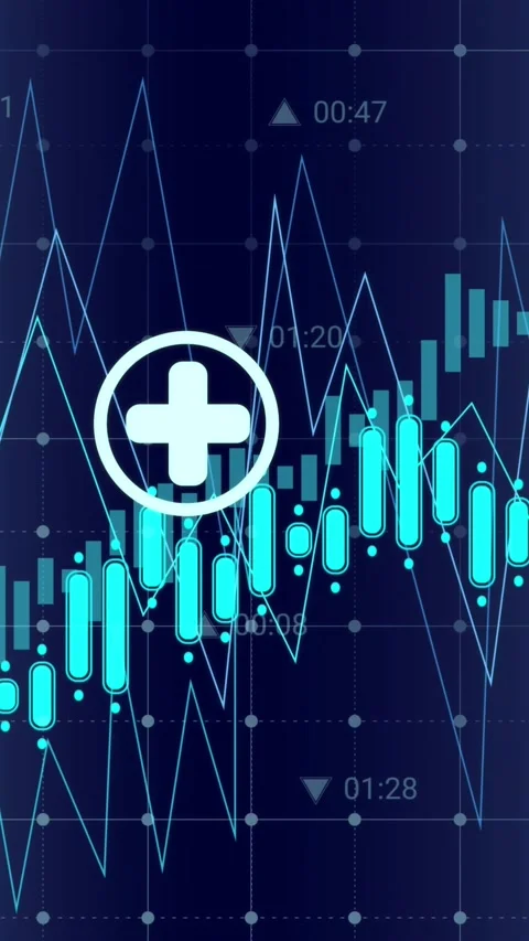Animation of icons over graphs with changing numbers on grid pattern against Stock Footage 344706337