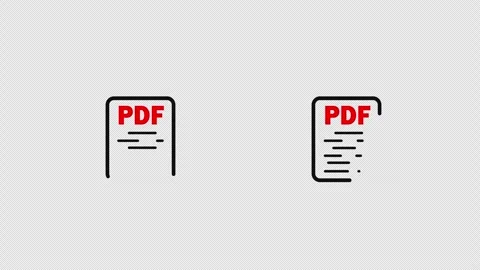 Animation Ikon Dokumen PDF Stock Footage 336522858