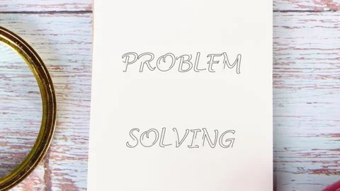This animation illustrates the Business concept of PROBLEM SOLVING words. Stock Footage 311474532