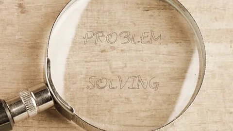 This animation illustrates the Business concept of PROBLEM SOLVING words through Stock Footage 316121275