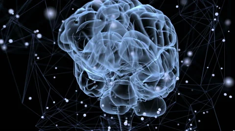 Animation illustrating the thought processes in the brain Stock Footage 57132077