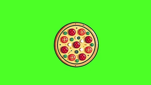Animation illustration of pizza, vector motion 4k Stock Footage 297264462