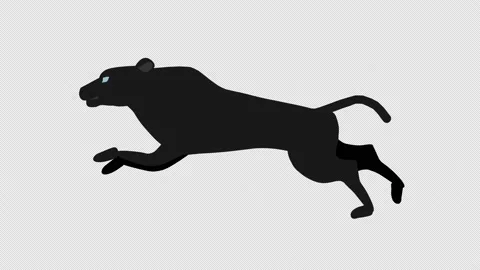 Animation of illustrations of black rush running Video stock 166207241