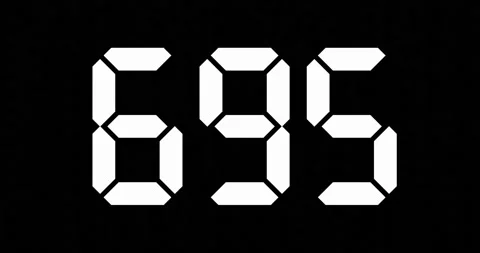 Animation of increase counting numbers in digital clock or timer display Stock Footage 219661973