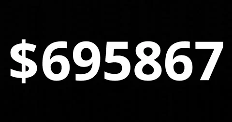 Animation of increasing number in dollars for wealth or profits concept. Stock Footage 219618720