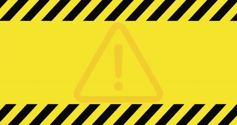 Animation of industrial background, alert caution dangerous important Stock Footage 173611099