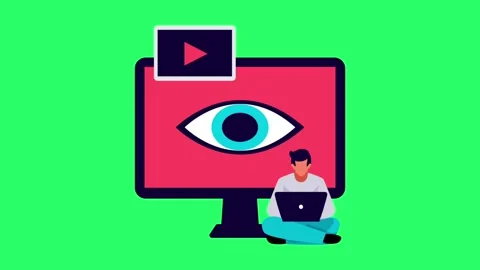 Animation Infographic icon on green background. Stock Footage 255349138