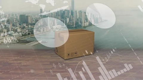 Animation of infographic interface, fall... | Stock Video | Pond5