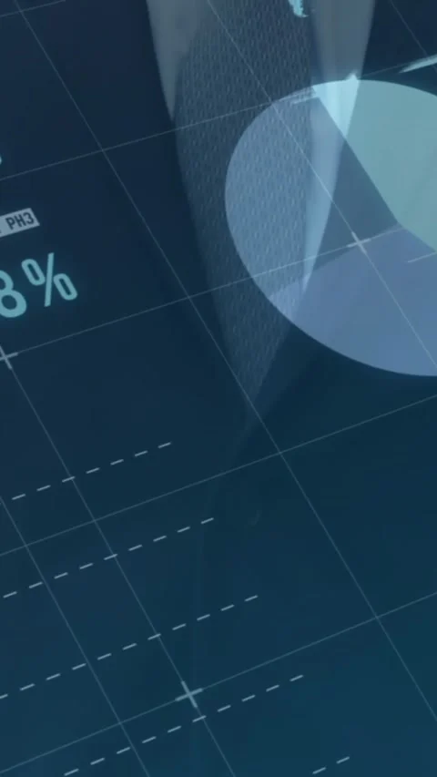 Animation of infographic interface over caucasian businessman walking in office Stock Footage 344766210