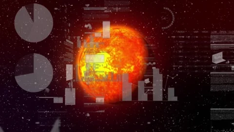 Animation of infographic interface over ... | Stock Video | Pond5