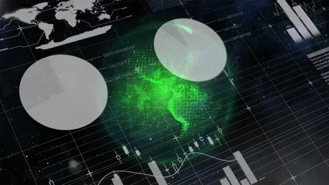Animation of infographic interface over ... | Stock Video | Pond5