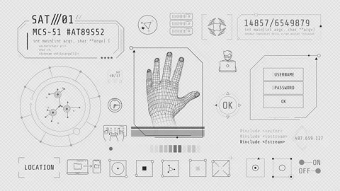 Animation of infographics about computer security on alpha channel. Stock Footage 237002589