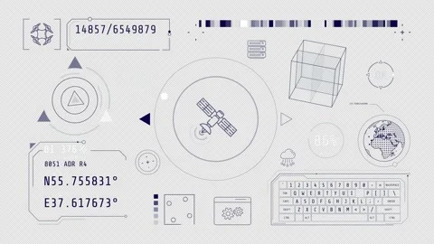 Animation of infographics about detection and geolocation on alpha channel. 库存影片 232107929