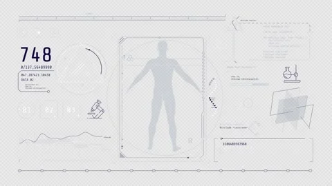 Animation of infographics about studying the human genome on alpha channel. Video stock 247157722
