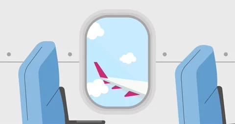 Animation inside plane moving travelling Stock Footage 322562511