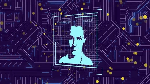 Animation of integrated and female computer processor 库存影片 326033620