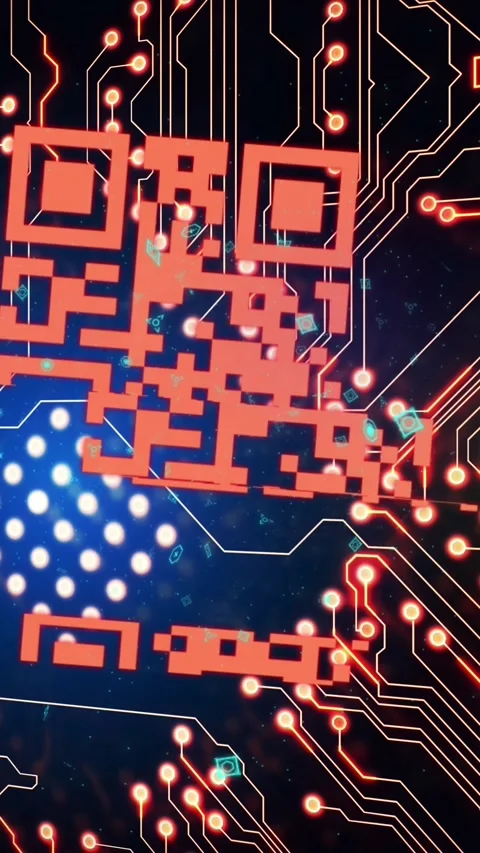 Animation of integrated circuit and processor on black background Stock Footage 324022824