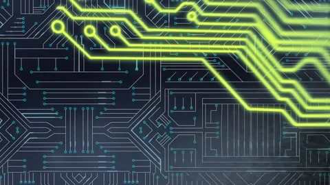 Animation of integrated circuit over computer processor Stock Footage 162953189