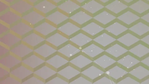 Animation of interconnected dots and lines forming abstract geometric network Stock Footage 306169971