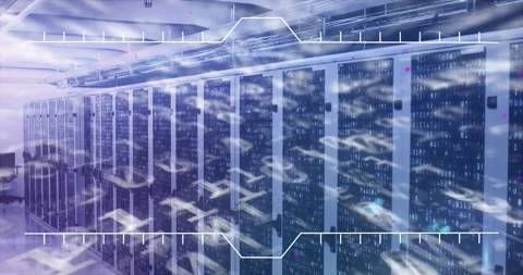 Animation of interface with binary coding and mathematical equations against Stock Footage 327644688