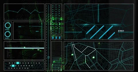 Animation of interface with data processing against close up of a computer Stock Footage 330771766
