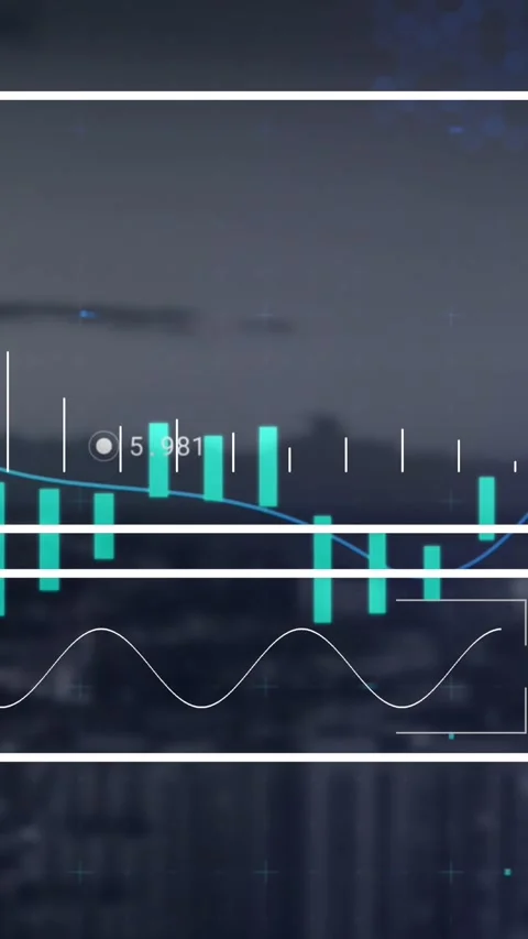 Animation of interface with data processing against aerial view of cityscape Vídeos de archivo 344765816