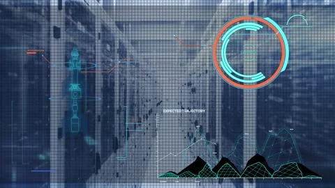 Animation of interface with data process... | Stock Video | Pond5