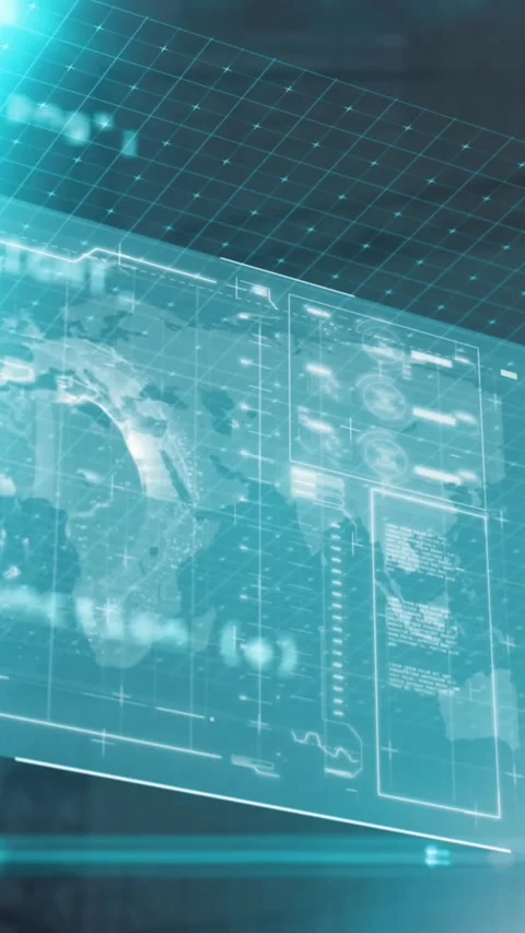 Animation of interface with data processing and blue light spot against Stock Footage 344783192