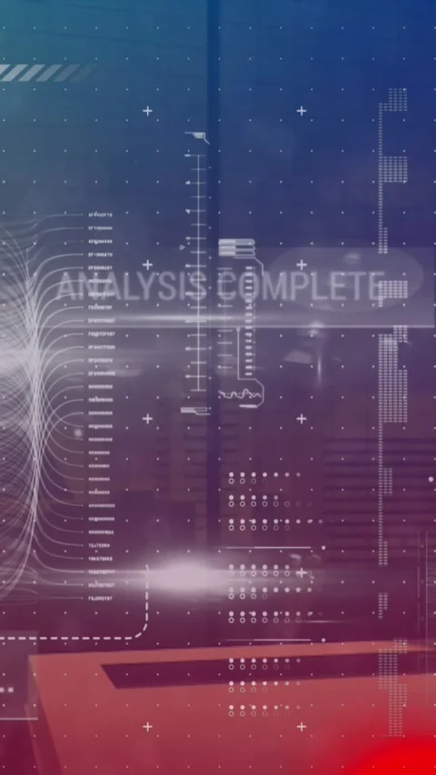 Animation of interface with data processing over liquid abstract shapes against Stock Footage 322084130