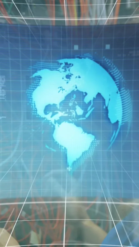 Animation of interface with data processing over caucasian female engineer Stock Footage 343778759