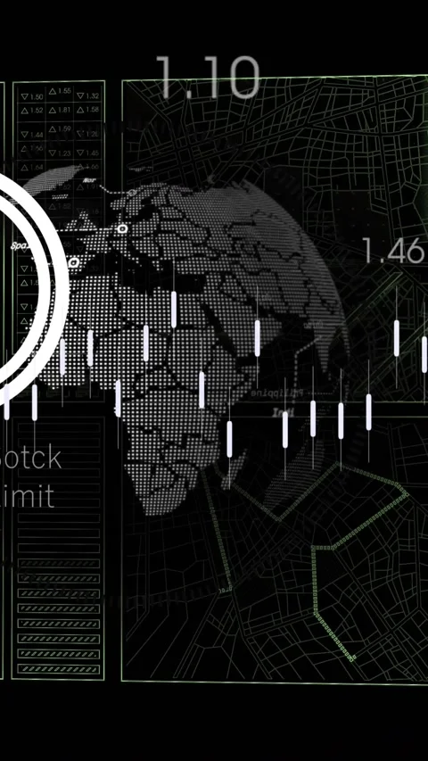 Animation of interface with data processing over spinning globe against black Stock Footage 344706289