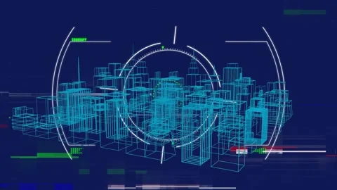 Animation of interference and scope scan... | Stock Video | Pond5