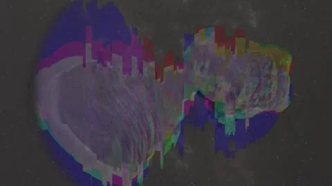 Animation of interference and sculpture over light trails Stock Footage 312566927