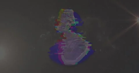 Animation of interference and sculpture over light trails Stock Footage 328091230