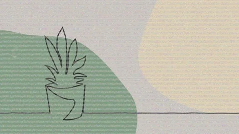 Animation of interference over plant and shapes Stock Footage 170770977