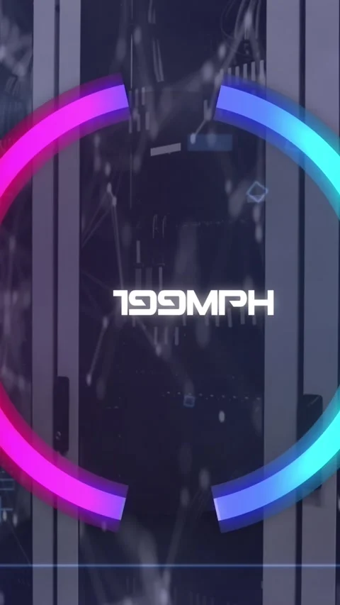Animation of internet speed data processing over computer servers Stock Footage 343920185