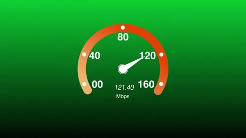 Animation internet speed test 5g. holographic circle modern style technology, ro Stock Footage 324635279
