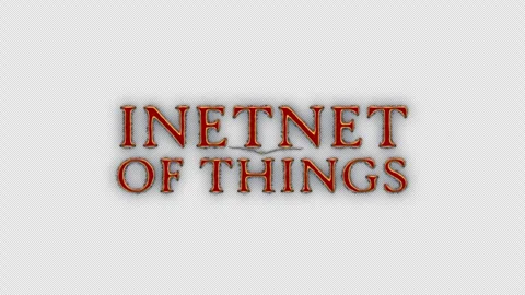 Animation Internet of things red spark neon lightning text animation Stock Footage 321641195