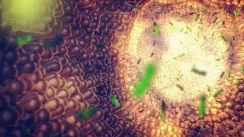 Animation of Intestinal bacteria Stock Footage 169649513