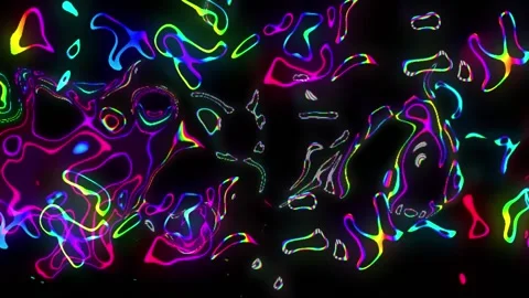 Animation of an iridescent 7 of colors Stock Footage 189965445
