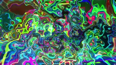 Animation of an iridescent 7 of colors | Magic Moving Background Animation Stock Footage 197066694