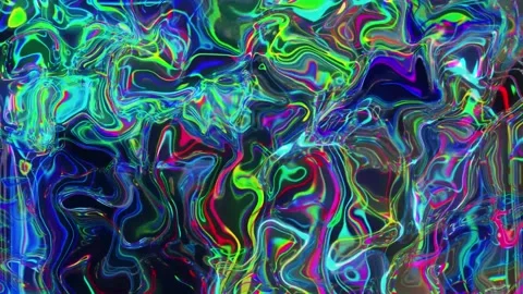 Animation of an iridescent 7 of colors | Magic Moving Background Animation Stock Footage 197066696