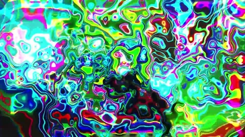 Animation of an iridescent 7 of colors | Magic Moving Background Animation Stock Footage 197066698